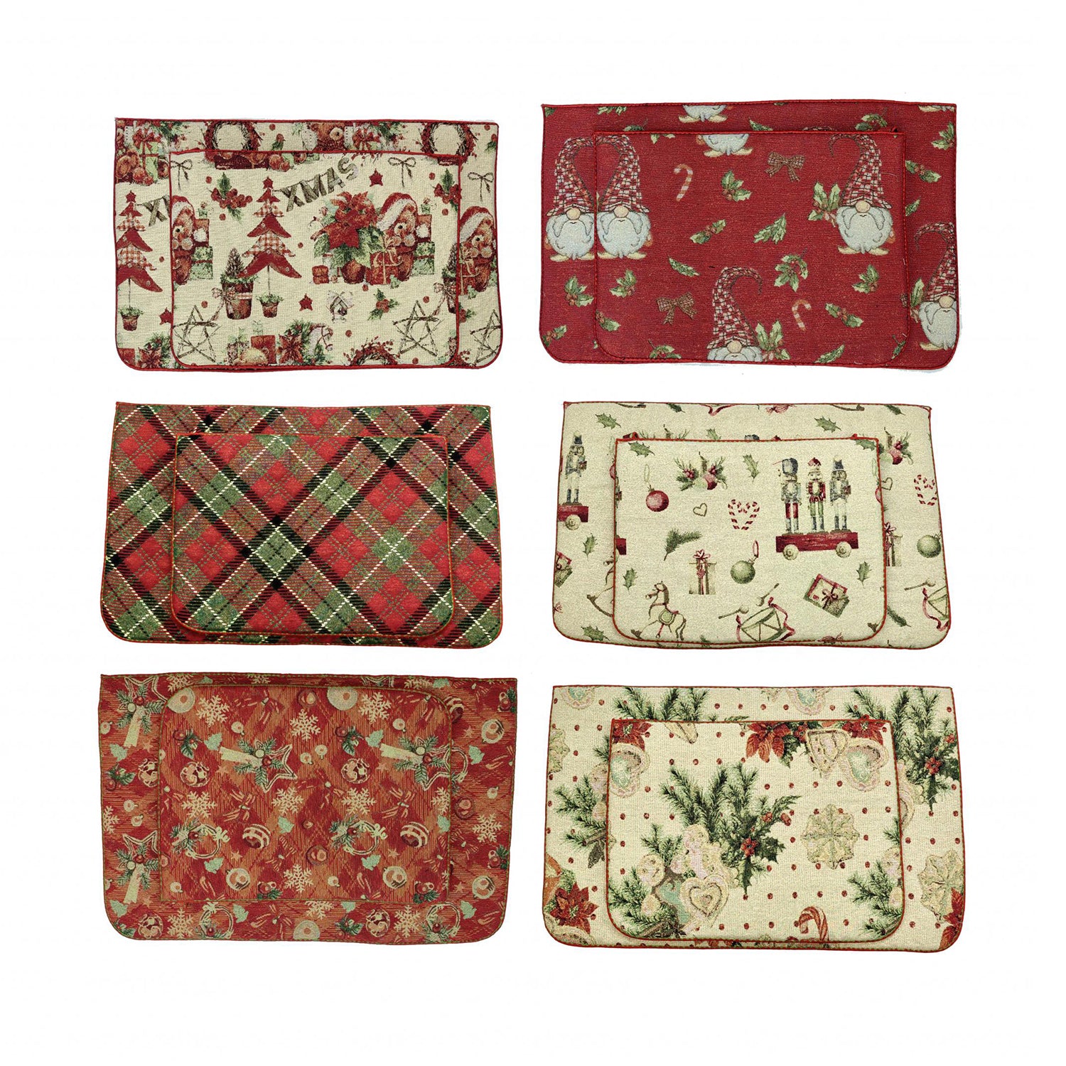 VESTIAMO CASA GRAN NATALE - Copriforno e Coprifornelli Natalizio Gobelin - set 2 pezzi